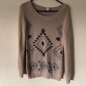 Aztec Tribal Print Sweater